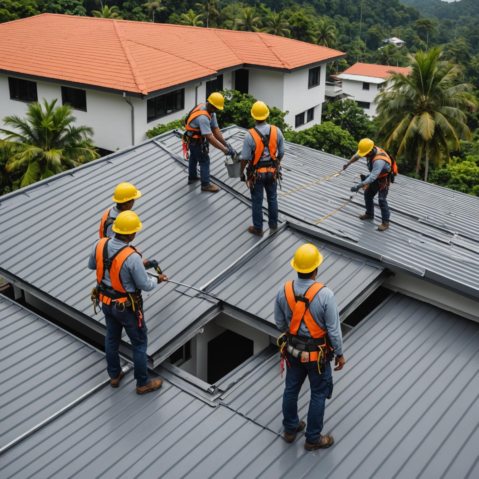 Magnivo roofing crew at work